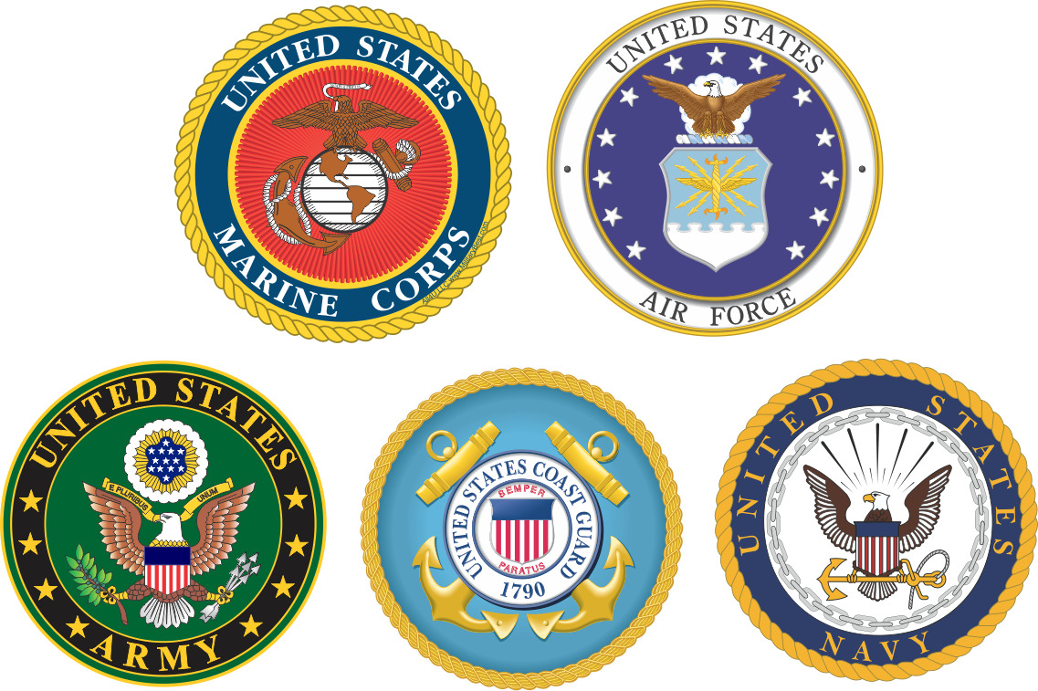 Seals of the different military branches